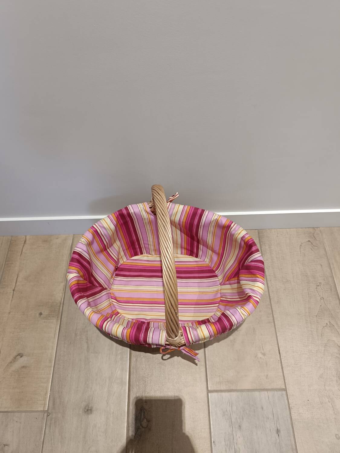 Vintage rattan wicker basket