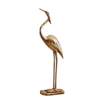 Ibis héron en laiton doré