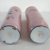 Pair of pink opaline vases from the 1920s