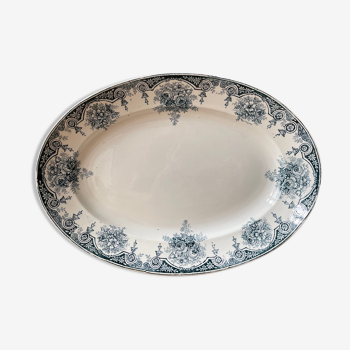 Oval hollow dish Terre de Fer Sté Amandinoise, collection "Pompadour"