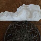 White marble bust