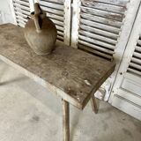 Solid oak console table, circa 1900
