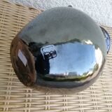 Black ceramic jug metallic Biot pottery