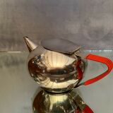 Silver metal teapot WMF vintage design 1960