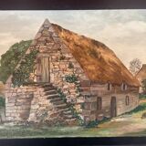 Oil on panel, house in Brière