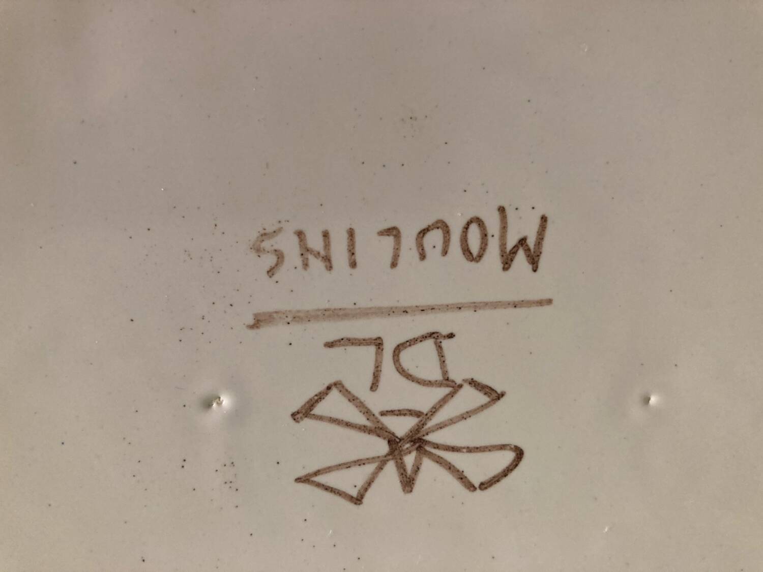 Rectangular dish in Moulins earthenware