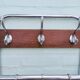 Vintage metal wall coat rack from the seventies