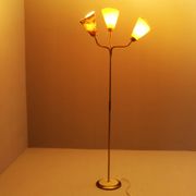 Italian Brass Three Light Floor Lamp, 1960s
