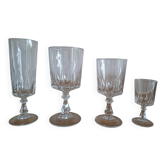Service de verres cristal d'Arc modèle Louvre