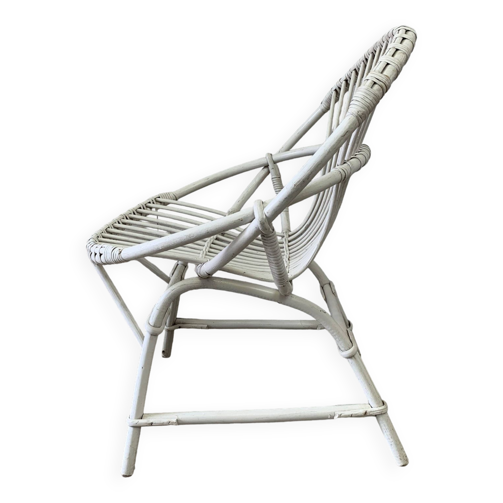 Fauteuil en rotin vintage