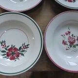 Set of 4 mixed porcelain soup plates from HBCM and Digoin 2008106