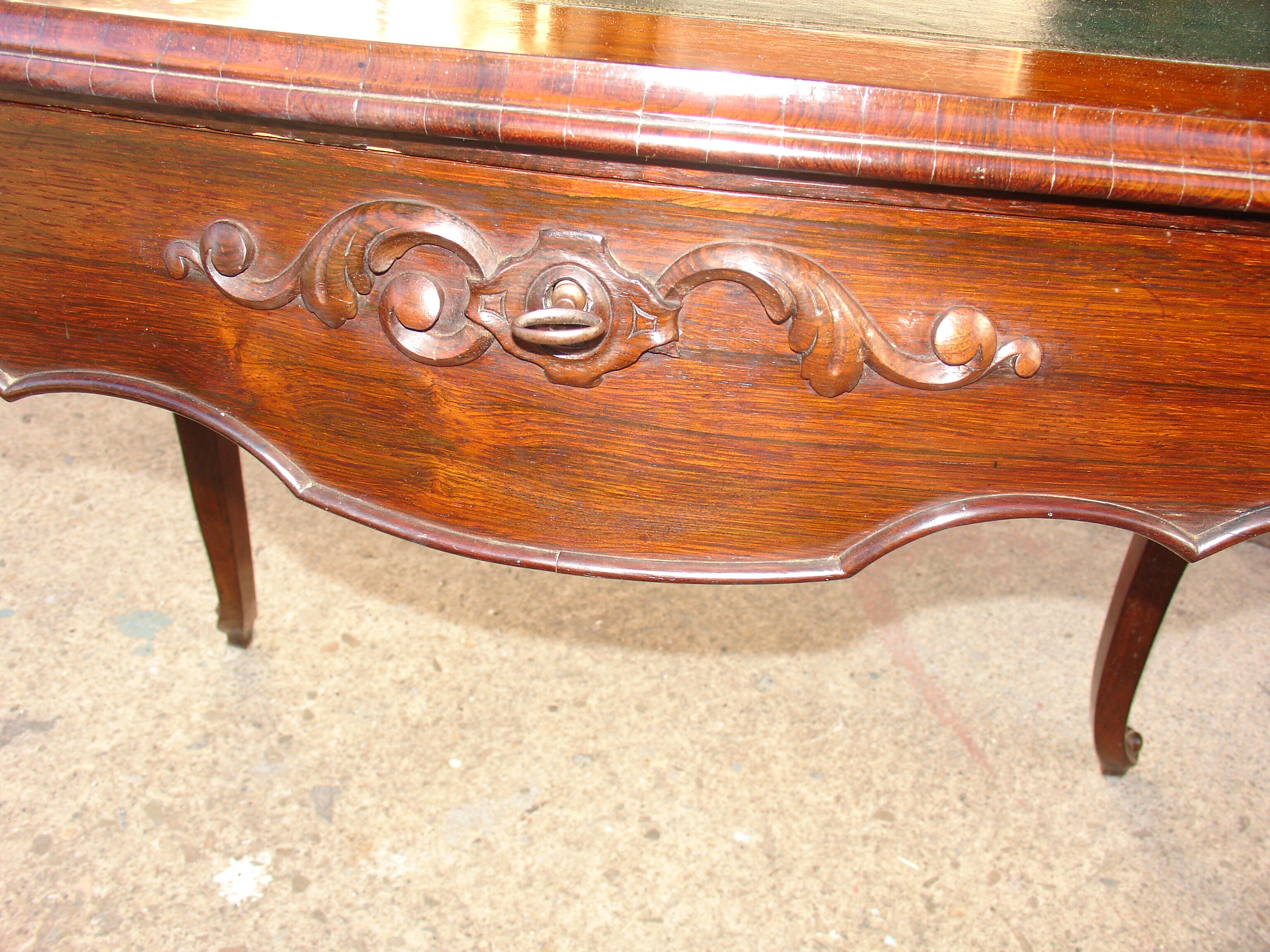 Office Lady rosewood finely carved time Napoleon III