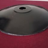 Old black enamelled lampshade