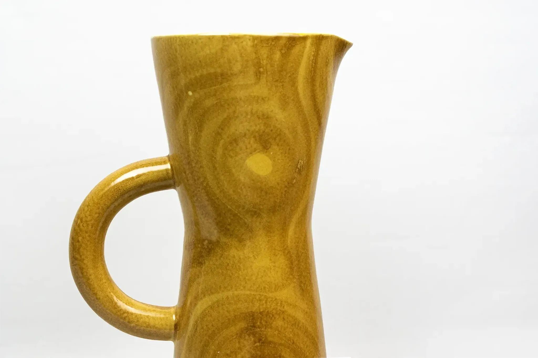 Large jug Robert Dupanier, glazed ceramic faux olive wood