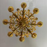 Golden bronze lustre 8 bras de lumière, france first half of the 19th century