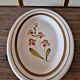 Oval stoneware plate - floral pattern - made in Italy?