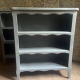 Bibus beech bookcase renovated in gray