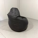 Zanotta Sacco large model leather beanbag lounge chair 1980’s