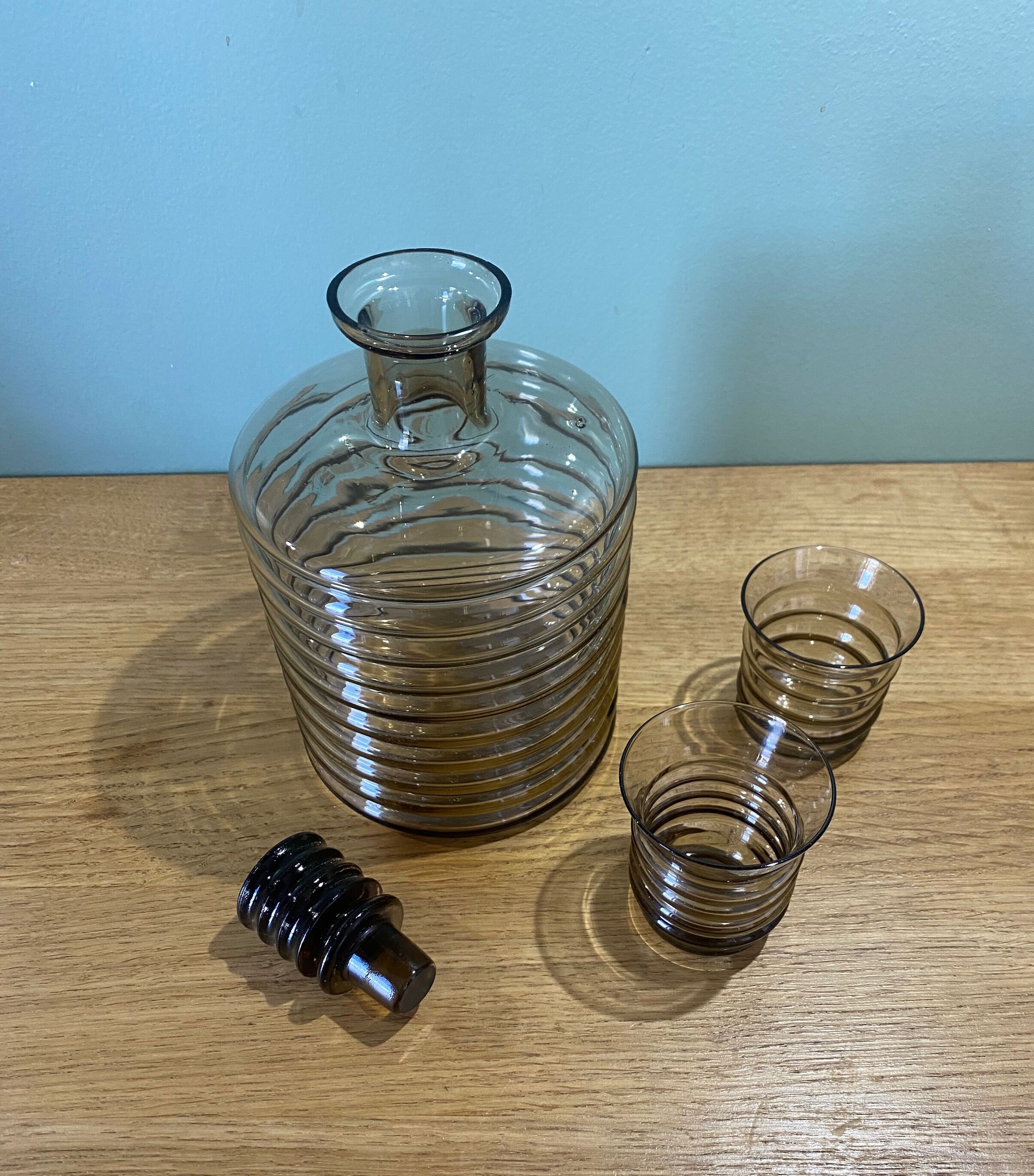 Smoked glass shot set