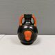 Vase in metallic glaze with orange details, Upsala Ekeby Sweden