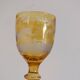 3 amber liquor glasses in Bohemian crystal