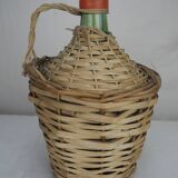 Vintage rattan wicker bottle