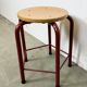 Tabouret d'école industriel vintage, années 1970