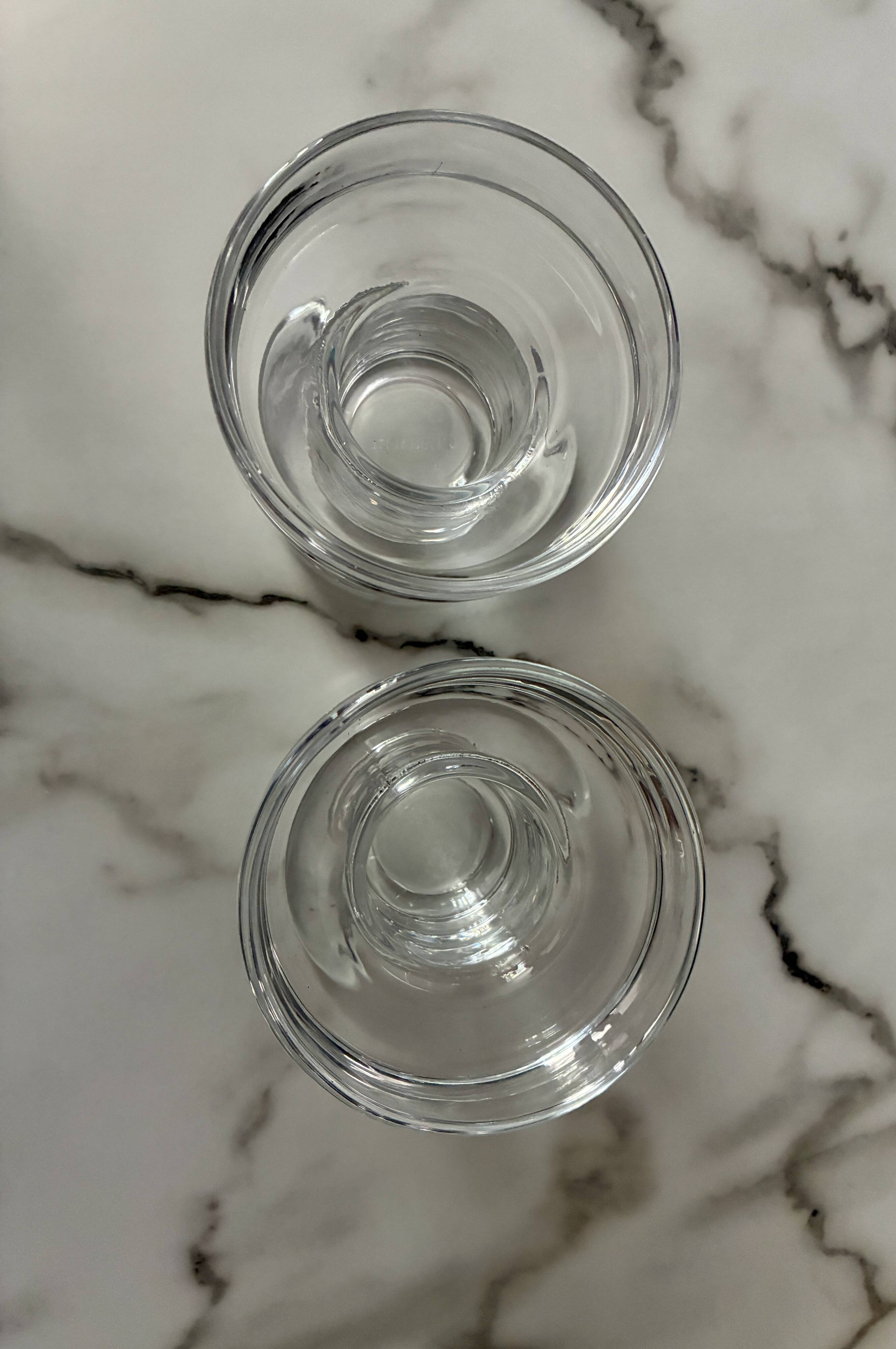 Designer glass candle holders