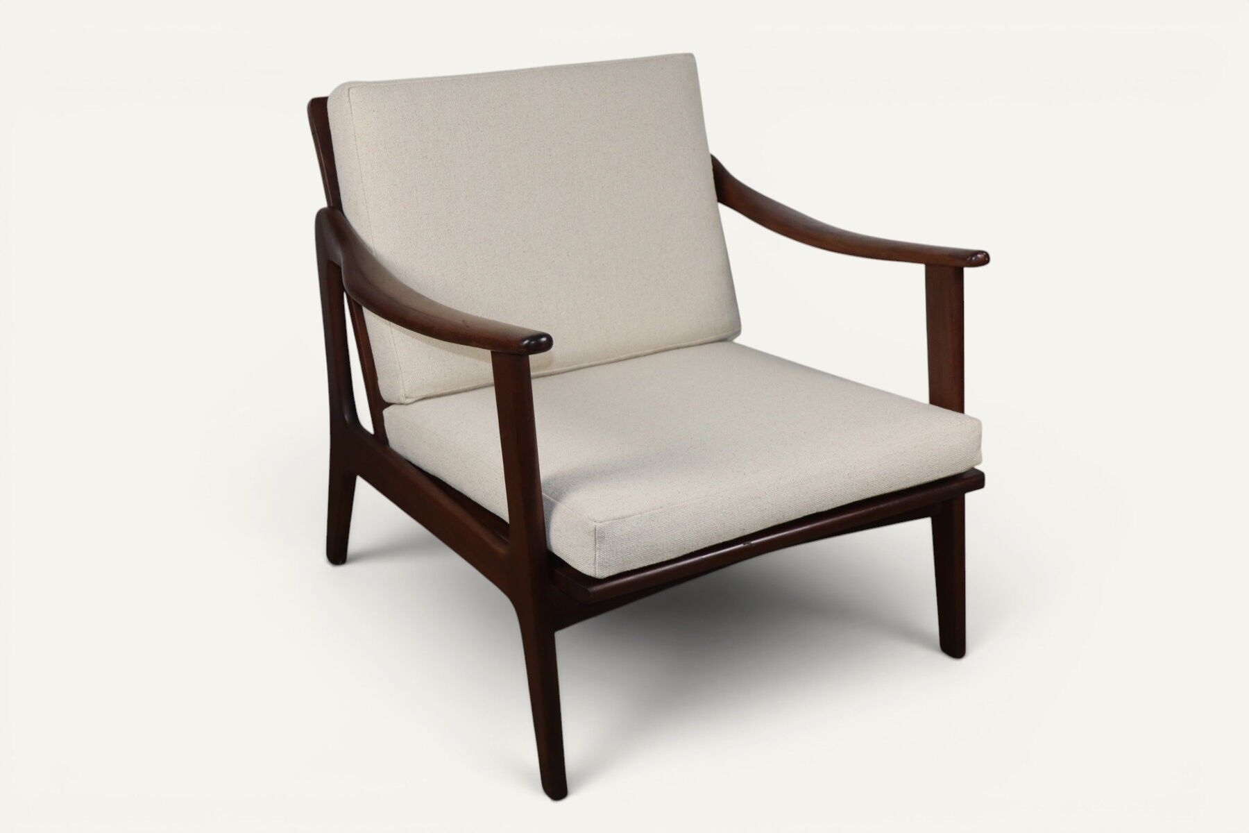 Scandinavian lounge chair in solid teak, 1960s