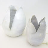 Egg-Shaped Lamps in Ceramic from Fratelli Fanciullacci, 1970s, Set of 2
