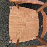 Pair of straw armchairs