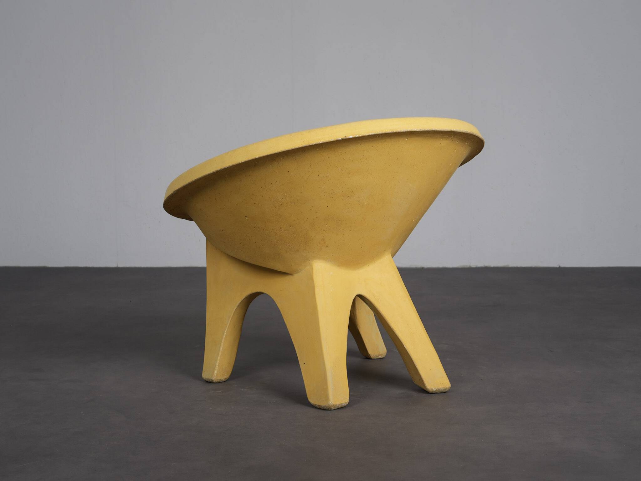 Rare pair of sculptural concrete lounge chairs, Italy, 1960s