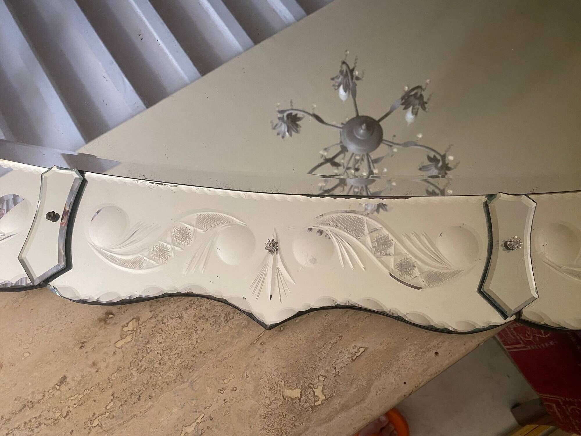 Large Mirror 180cm x 87cm, circa 1960-1970, in the style of Murano.