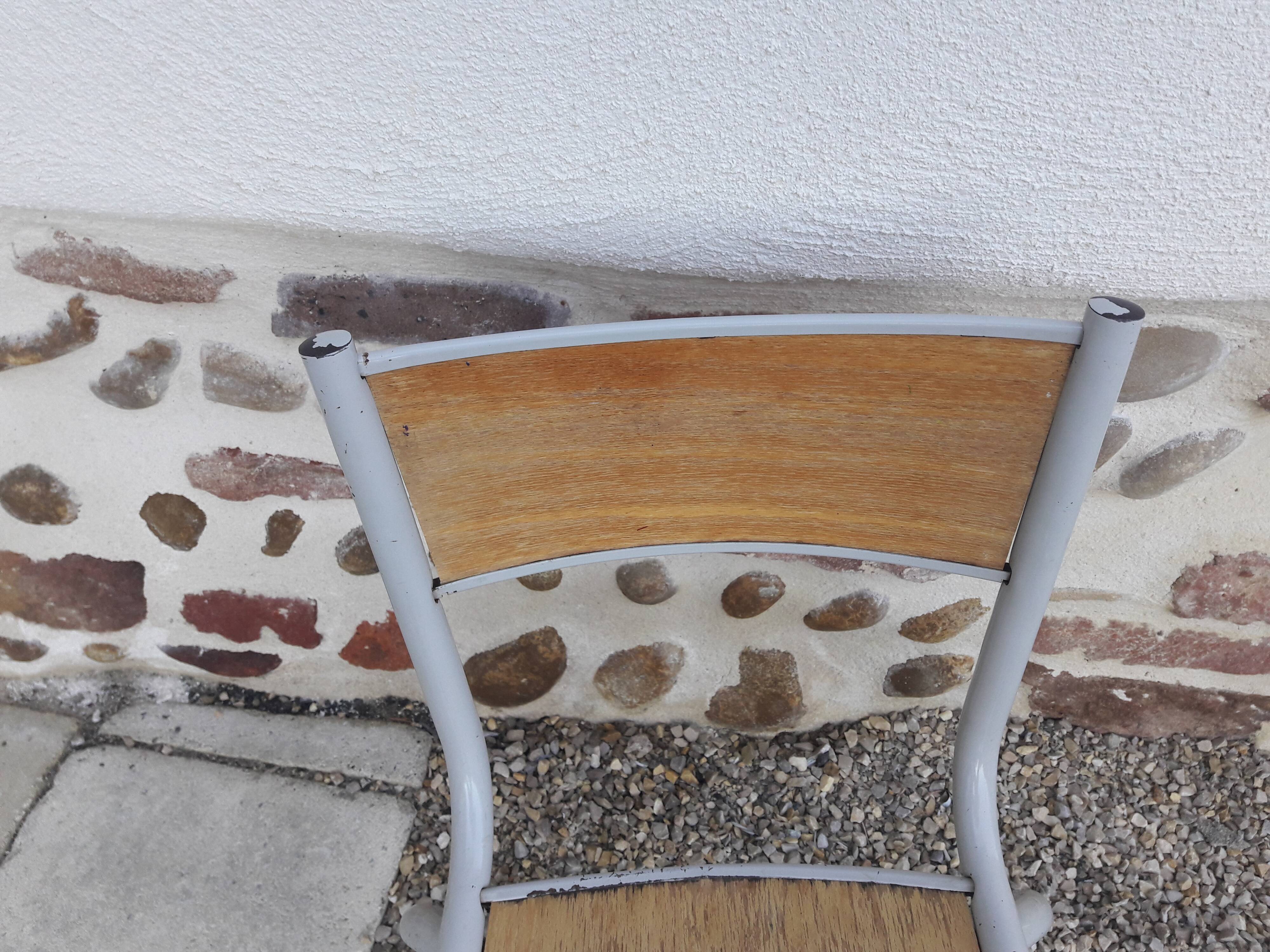 Formica school desk with chair