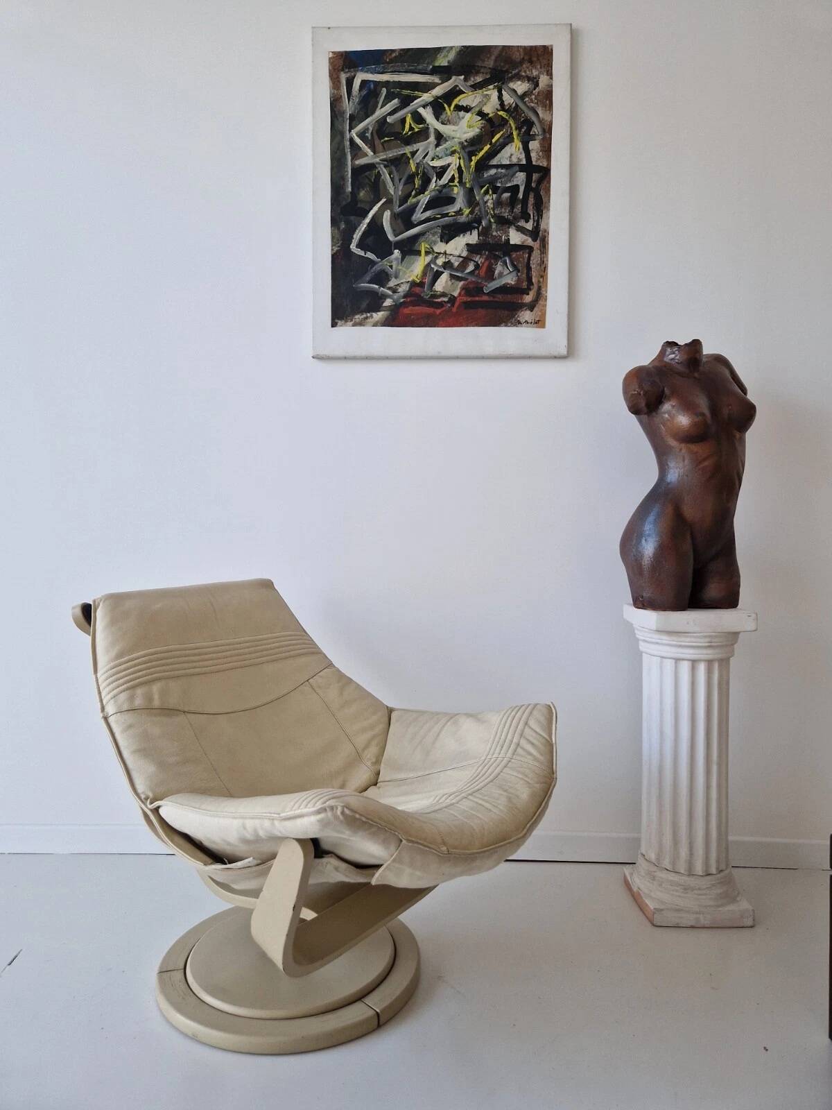 Fauteuil suédois pivotant vintage Nelo « Flight High » de Takashi Okamura,