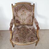 4 fauteuis LXVI dorés