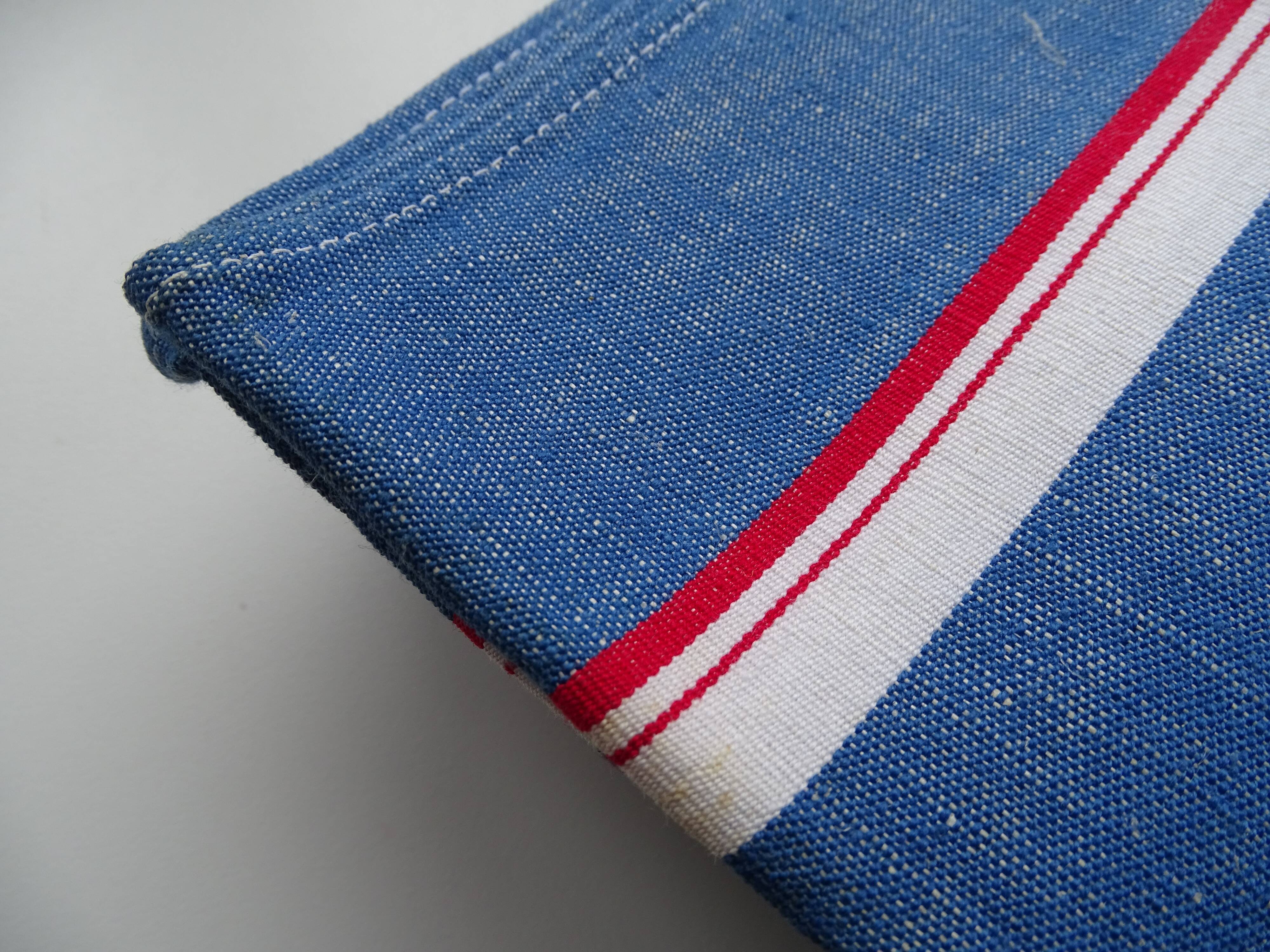 3 linen tea towels with old litters 75 x 55