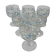 Lot de 6 verres sur pied Myosotis