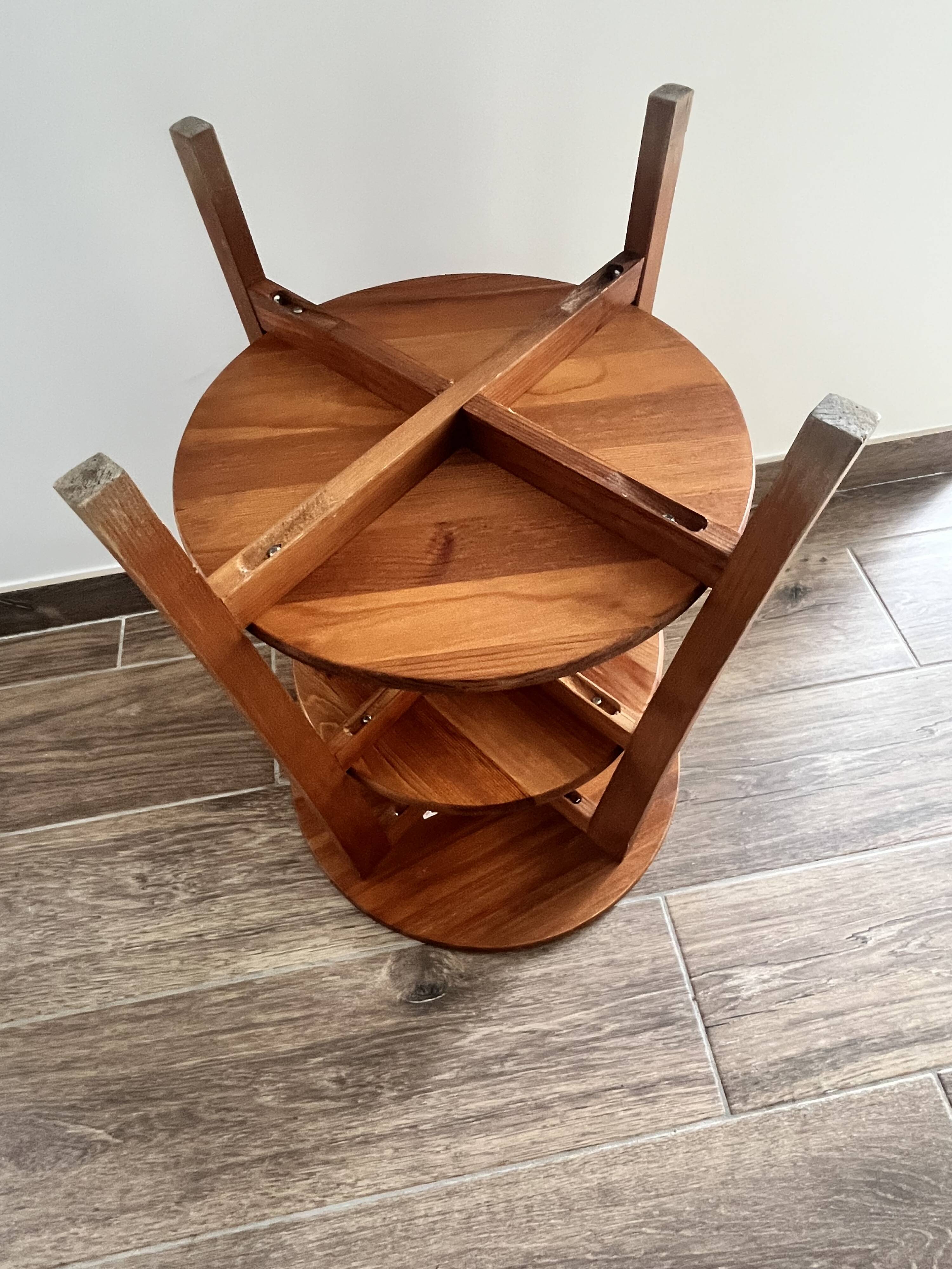 Table d'appoint vintage IKEA Olsvik en pin massif (Années 2000)