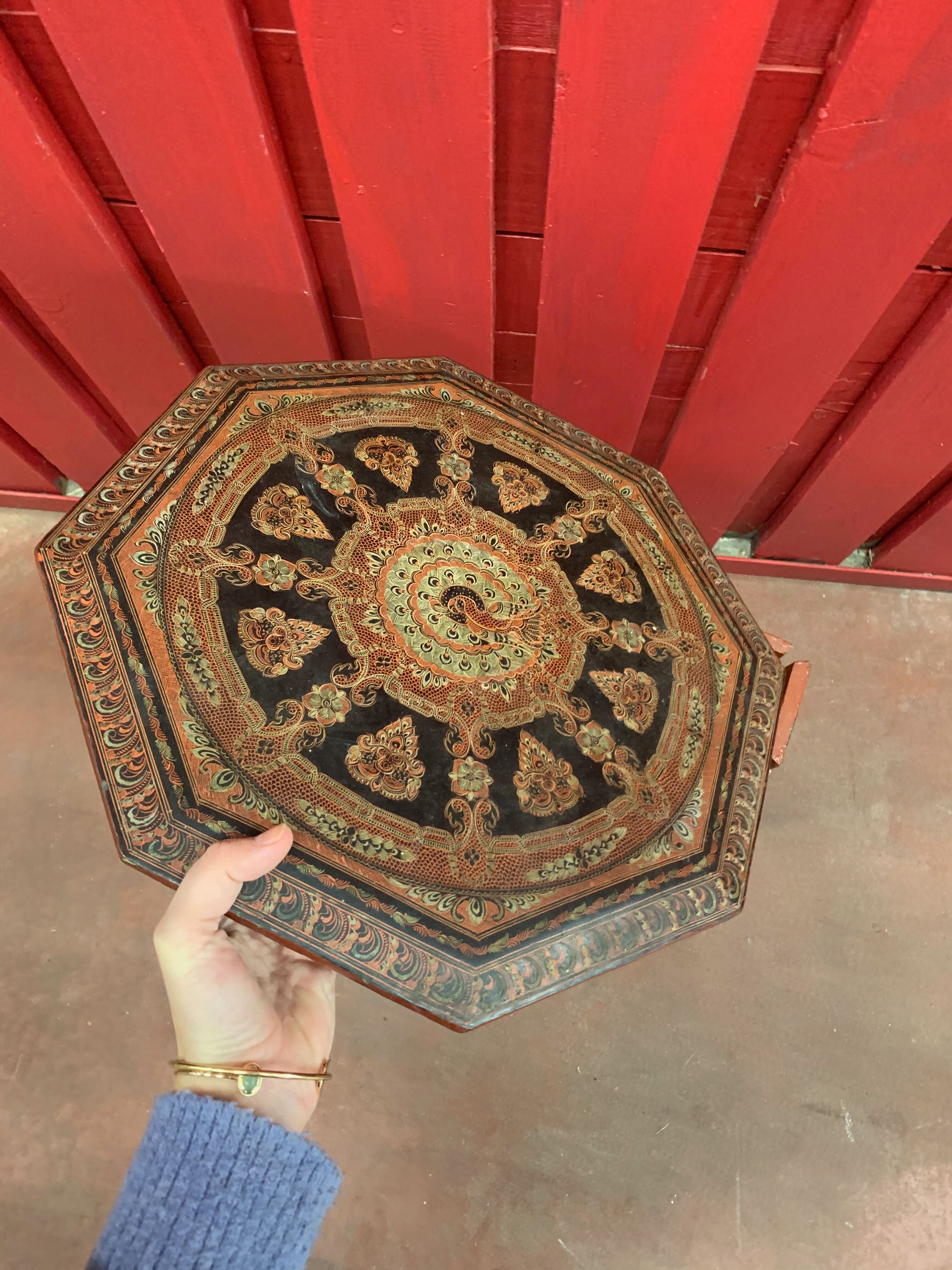 Lase tea table, Burma, circa 1950
