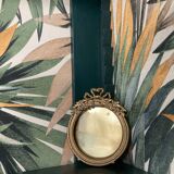 Golden round frame 9cm
