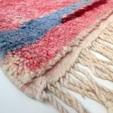 Moroccan Berber carpet Beni Ouarain ecru with colorful patterns 305x216cm