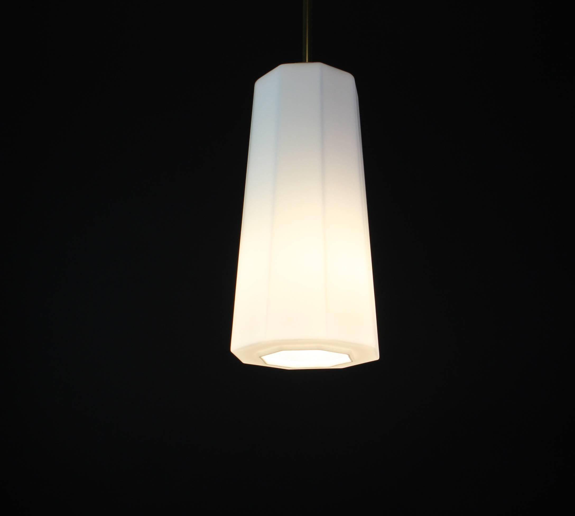 Opaline Glass Pendant by Limburg, Germany, 1970s