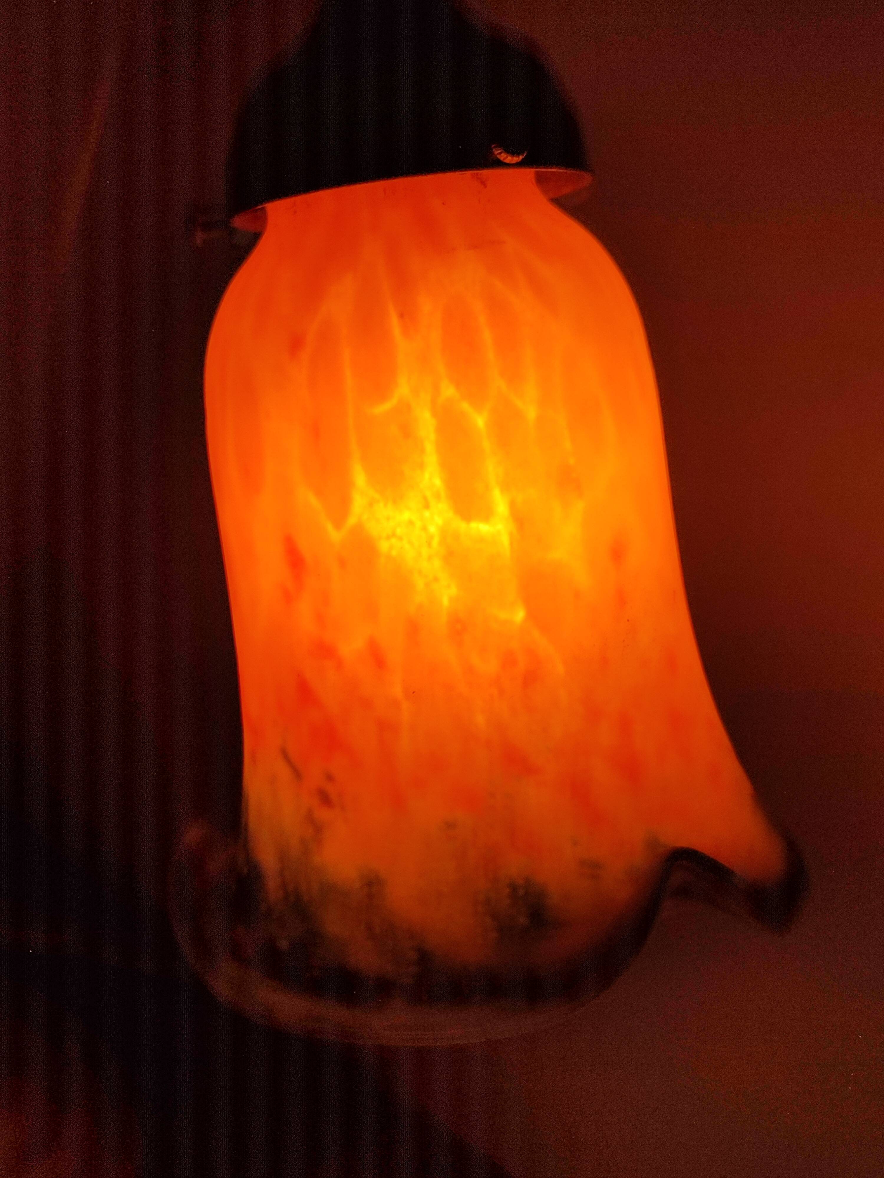 Old art nouveau style table lamp gooseneck