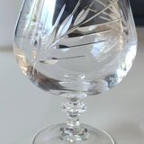 Set of 6 Cognac Glasses. Fleury/Arques Crystal Model. Wheat Ears Design