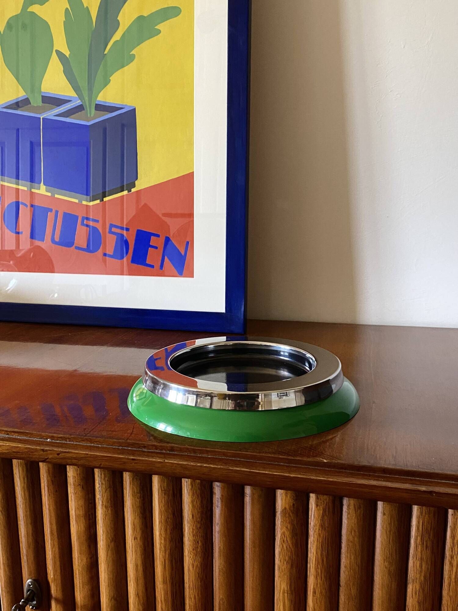 Sergio Asti, mod.4635 green ashtray / catchall, Kartell Italy 1967