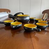Set of 50s fondue pots