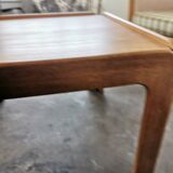 Square coffee table in light oak design 1970