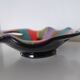 Bowl, Vallauris centrepiece in multicoloured ceramic, signed.