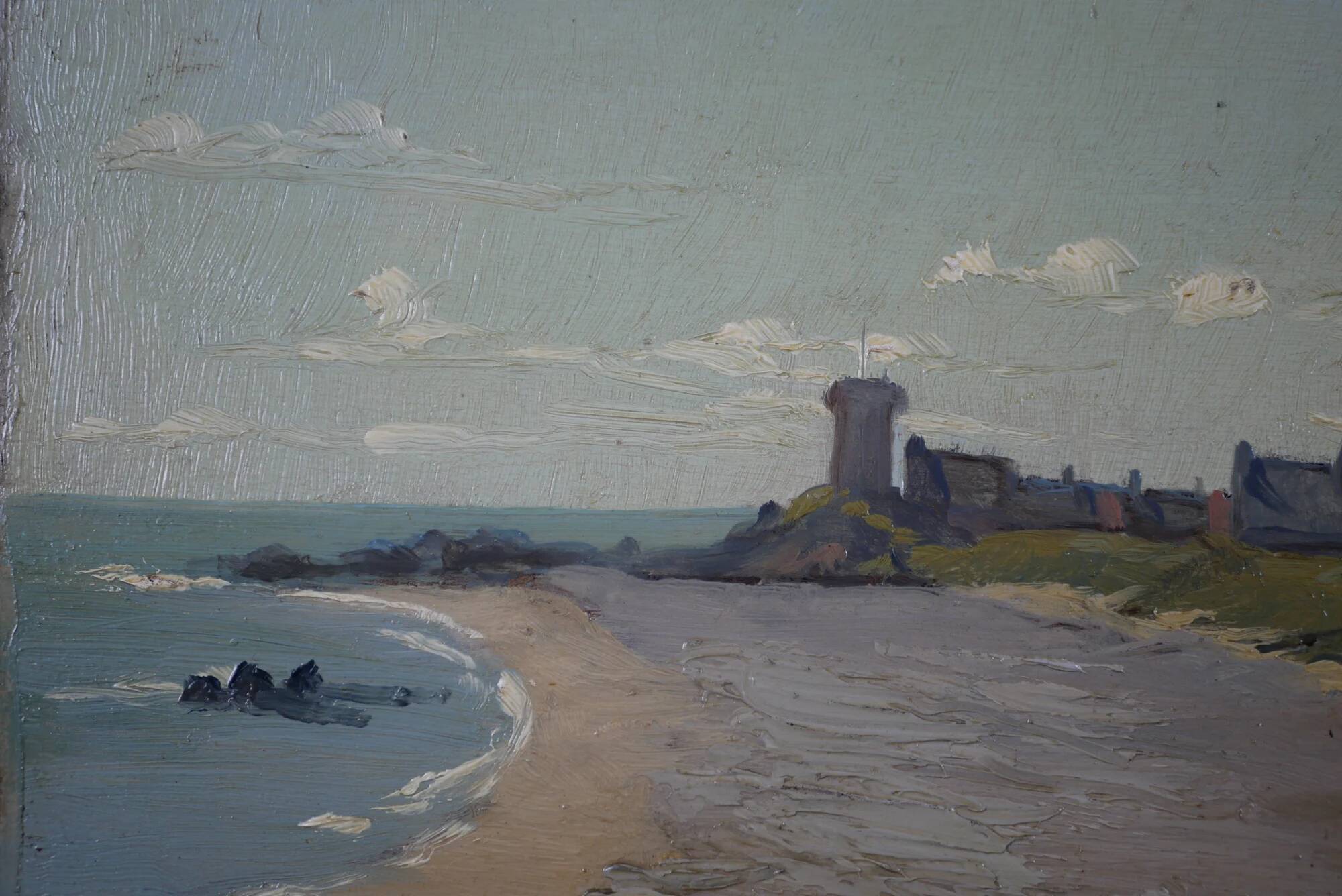 Louis CAREMBAT, Côte de Granville, Jersey, August 1898. Oil on panel.